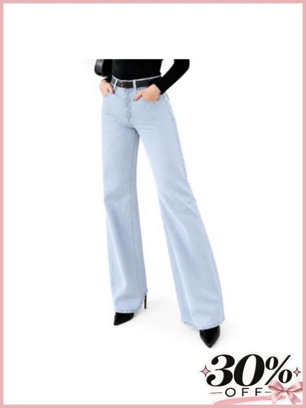 High Waisted Stretchy Straight Leg Jeans Bootcut Slim Fit Tummy Control Pants